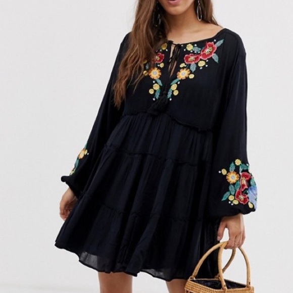🆕 Free People Spell On You Embroidered Mini Dress - Picture 7 of 13